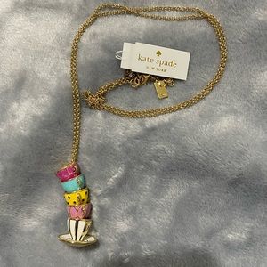 Kate Spade ♠️ enamel stacking cup necklace!! For Alice in Wonderland ☕️